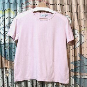 SONOMA 100% Cotton Short Sleeve Basic Crew Neck T-Shirt, Pink, Large